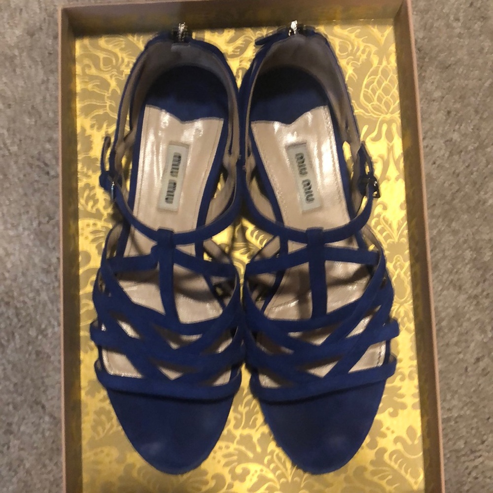 SOLD!  Miu Miu suede sandals